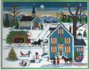 Kit de punta de aguja Dimensions Vintage EW INGLATERRA NAVIDAD por Charles Wysocki, 9045 - Imagen 1 de 6