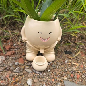 Linda maceta para muñeca cara feliz maceta linda sonrisa divertida cara feliz resistente - Imagen 1 de 5