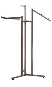 SSWBasics Elegant Raw Steel 3-Way Retail Clothing Rack - Premium Boutique - Picture 1 of 1