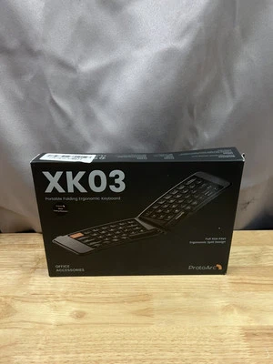 Protoarc Wireless Ergonomic Foldable  Keyboard XK03 Ultra Slim Travel, Black - Image 1 of 4