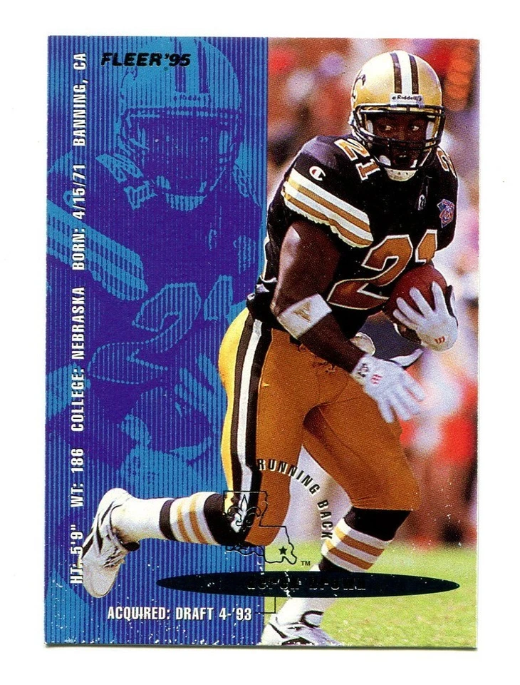 1995 Fleer #261 Derek Brown Nebraska/New Orleans Saints - Image 1 of 1