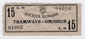 Biglietto Vintage Tram Tranvia Tramways Società Romana Omnibus 21007 - Imagen 1 de 1