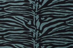 Luxury Double Sided Coral Cuddle Fleece Fabric Material - AQUA ZEBRA - Picture 1 of 1