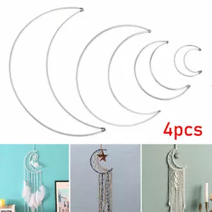 4x Traumfänger Mondform Selber Basteln Bastelset Metall Ringe Handwerk DIY - Bild 1 von 7