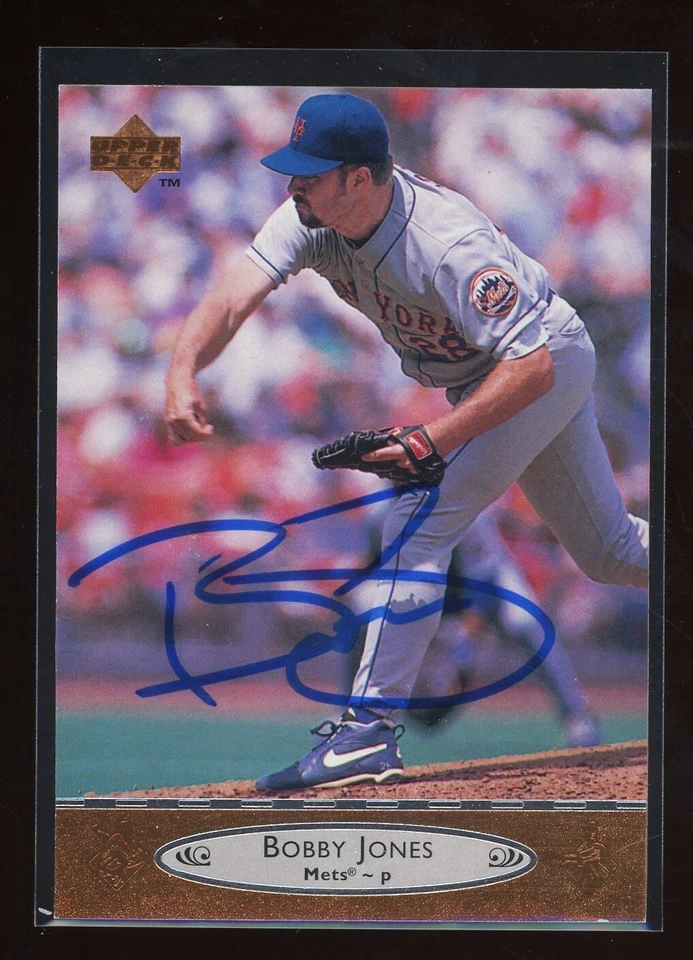 1996 Upper Deck BOBBY JONES Signed Card autograph auto METS - Image 1 of 1