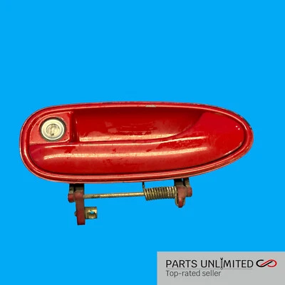 92-96 Honda Prelude OEM lado del conductor izquierdo manija de puerta exterior STOCK rojo de fábrica Foto 1 de 2