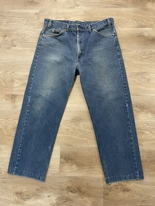 Vintage 90s Levis Jeans Mens 38x30 (36x26) 505 Straight Leg Faded 90s Orange Tab - Picture 1 of 12