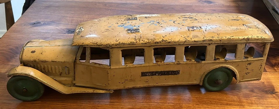 1920s Original Steelcraft Little Jim Inter-City BUS 24" Pressed Steel - Image 1 of 4