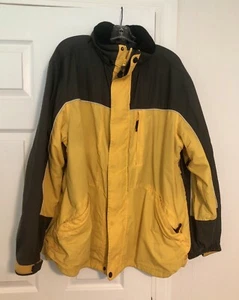 Gerry Mens Jacket XL Yellow Black Ski Fleece Lined - Picture 1 of 8