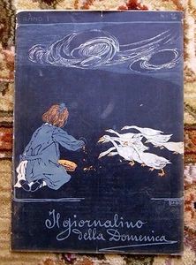 1906 IL GIORNALINO DELLA DOMENICA Rare ITALIAN CHILDREN’S MAGAZINE - Issue No. 2 - Picture 1 of 10