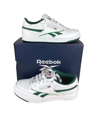 NEW Reebok Club C Revenge Junior Youth Sz US 7 Shoes White Green Leather HR0643 - Image 1 of 4