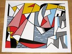 ROY LICHTENSTEIN POSTER " SAILBOATS " 1963 LEO CASTELLI POPART ORIGINAL PLAKAT