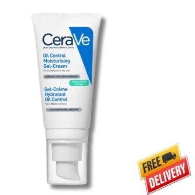 Gel-crema hidratante CeraVe Oil Control con tecnología absorbente de aceite Foto 1 de 4