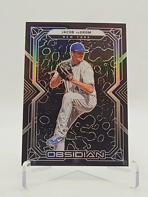 2022 Panini Chronicles Obsidian Baseball Jacob DeGrom NY Mets Card #37  - Image 1 of 2