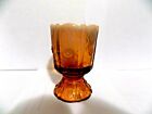VINTAGE FENTON  AMBER OPALESCENT GLASS FOOTED TOOTHPICK-0RIG STICKER