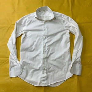 Camisa de vestir SUITSUPPLY para hombre con botones calce ajustado blanca algodón egipcio talla 38/15 - Imagen 1 de 8