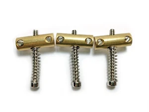 Slant Compensated Brass Telecaster Saddles - Picture 1 of 3