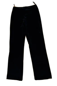 Black Velvet Pants Junior Size 13 Dance Formal Wear Wrapper Holidays Event - Picture 1 of 8