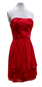 Vintage 80s Jessica McClintock RED Strapless FORMAL DRESS    Jr 13  NEW - Picture 1 of 4