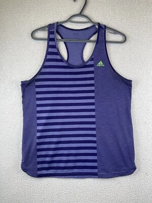 Camiseta sin mangas Adidas púrpura para mujer Climalite entrenamiento correr rendimiento mediana Foto 1 de 4