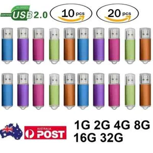 10/20 Bulk USB 2.0 Stick Flash Thumb Drives Memory Stick 1G 2G 4G 8G 16G 32G - Picture 1 of 11