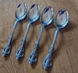 4 Oneida Michelangelo Set of Four Teaspoons Stainless Flatware 6" - Picture 1 of 5