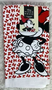 Disney Minnie Mouse Küche Geschirrtücher 2 Stück rote Schleifen posieren lächelnd Tee Hand - Bild 1 von 3