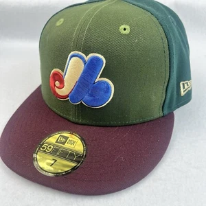 Montreal Expos New Era MLB Cooperstown 5950 59FIFTY Fitted Cap Hat 7 Tricolor - Picture 1 of 7