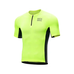 ROCKBROS Men's Cycling Bike Jersey Short Sleeve Moisture Quick Dry Biking Shirt - Picture 1 of 15