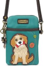 New listing
		Chala Crossbody Cell Phone Purse Green with Brown Dog Pu Leather Adjustable Stra