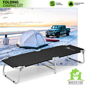 Heavy Duty Folding Camping Cot Hiking Portable Military Sleeping Bed w/Carry Bag
