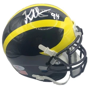 KRIS JENKINS SIGNED AUTOGRAPHED MICHIGAN WOLVERINES MINI HELMET PSA/DNA - Picture 1 of 2