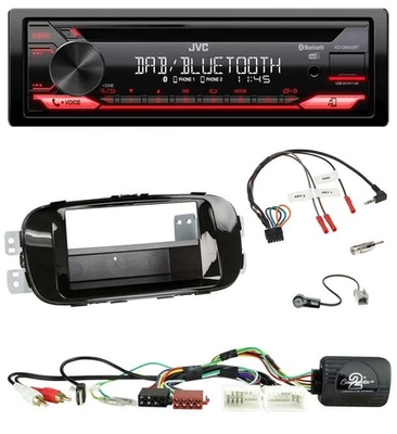 JVC CD DAB USB Bluetooth Lenkrad Autoradio für Kia Soul 14-19 piano AUX - Bild 1 von 4