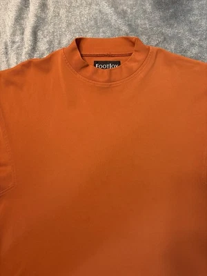 Mens Footjoy Shirt Sz L Orange Mock Turtle Neck Short Sleeve Golf Athletic - Image 1 of 4
