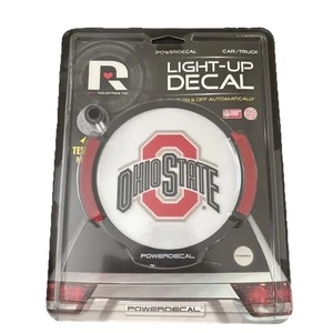 Neu Ohio State Buckeyes LED leuchtender Aufkleber elektrisches Logo Fenster NCAA kostenloser Versand - Bild 1 von 4
