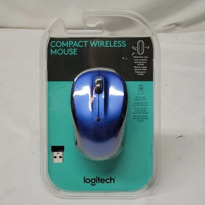 New Logitech Compact Wireless Mouse Blue 910-005754 - Image 1 of 4