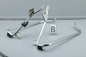 2011 Harley Street Glide Saddlebag Support Mount Bracket Set CHROME - Picture 1 of 8
