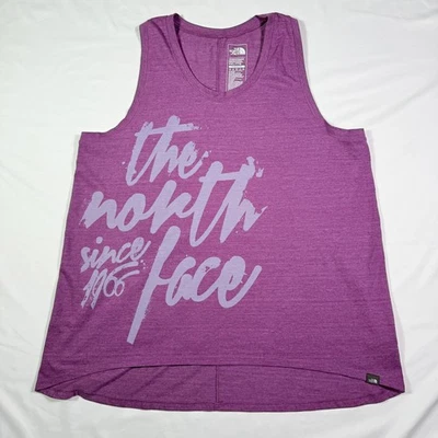 Camiseta sin mangas The North Face púrpura para mujer ajuste clásico estampado gráfico XXL TTG Foto 1 de 4