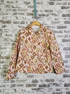 Chaqueta Acolchada Onque Casuals Talla XL Rosa y Dorado Metálica Abotonada Abstracta Foto 1 de 4