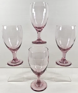 (4) Libbey Premiere Pink Iced Tea Set Vintage Elegant Tulip Drinking Glasses Lot - Picture 1 of 24