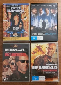 Bruce Willis DVD Bundle x4 (The Fifth Element, Die Hard 4.0, Bandits...) - Picture 1 of 2