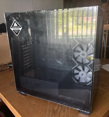 darkFlash ATX Mid-Tower PC Case, Pre-Install 4 PWM ARGB Fans Computer Case, F... - Image 1 of 4