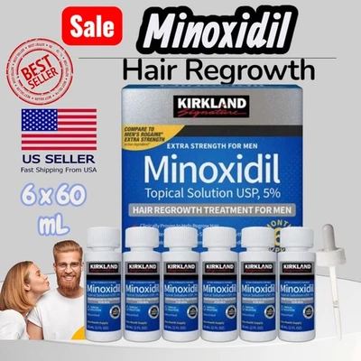 Kirkland Minoxidil 5% Extra Strength Men's Hair Growth Solution, 6-Month supply  - Image 1 of 4