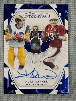 Kurt Warner 2024 Panini Flawless Football /10 On Card Auto HOF Rams/Cardinals - Image 1 of 2