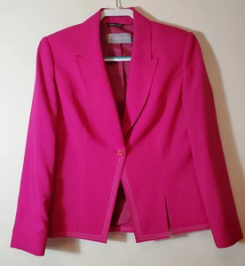 Bella Bicchi Womens Pink Blazer Jacket Wool and Silk Lined Size 8 - Picture 1 of 6