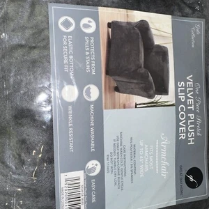 "Great Bay Home 1 pieza cubierta antideslizante elástica reclinable se adapta hasta 43"" de ancho" - Imagen 1 de 1