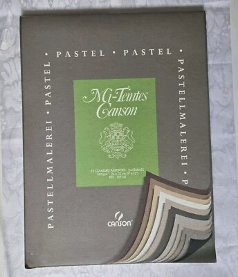 Papel Canson Pastel Mi-Teintes, Tono Tierra Colores Surtidos Almohadilla Plegable 9x12  Foto 1 de 4
