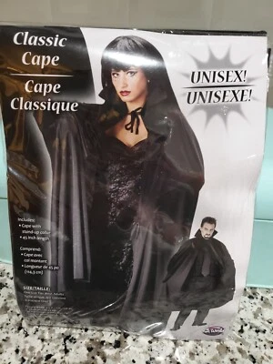 Capa clásica negra unisex negra con cuello alto OSFM NUEVA Foto 1 de 4