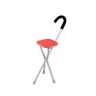 Portable stainless steel folding cane seat for the elderly