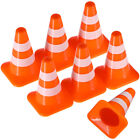 7 pièces cônes de circulation modèle jouets panneau mini panneaux de signalisation cônes barrage routier